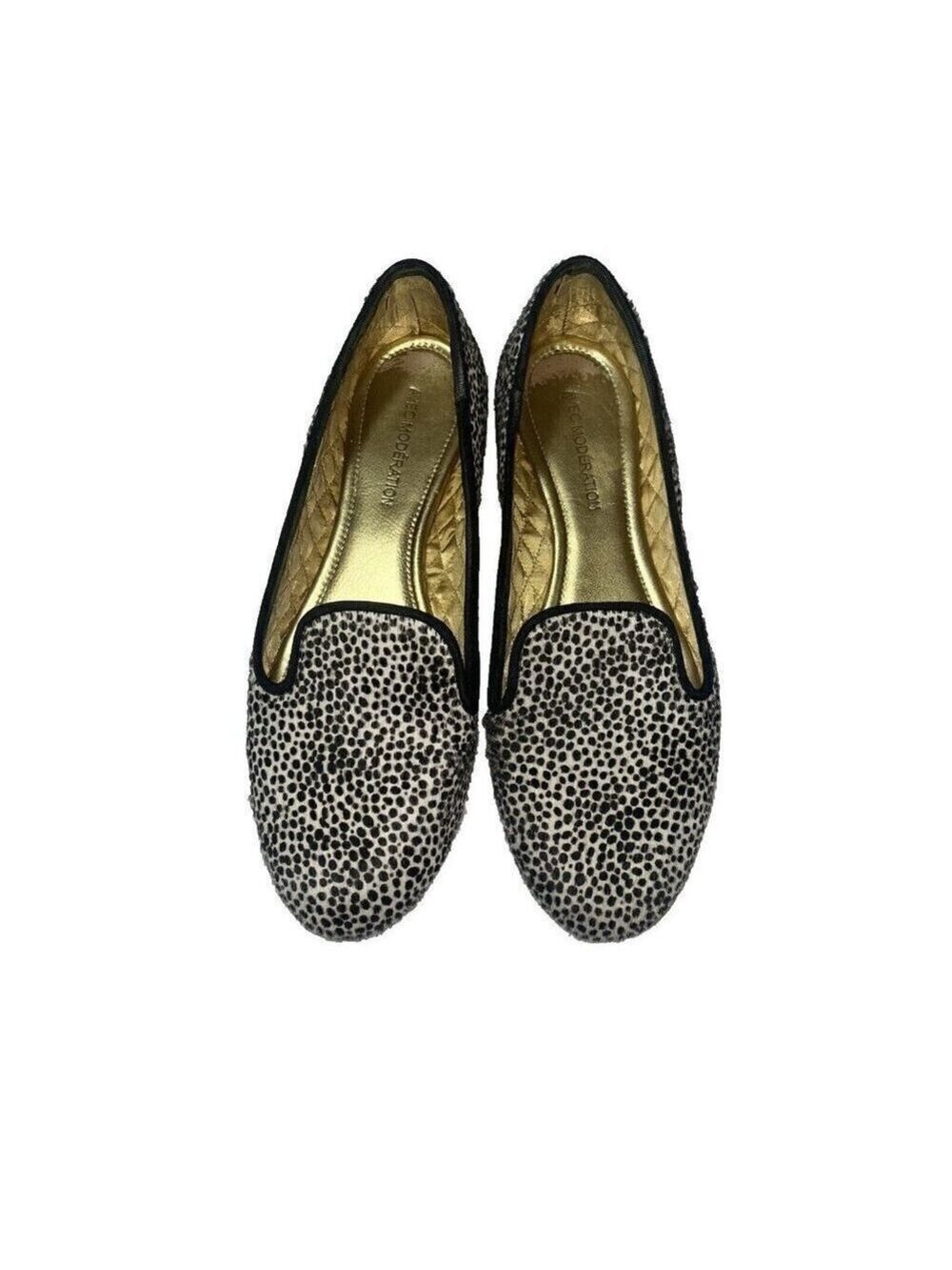 Avec Moderation Made in Italy Calf Hair Loafers Flats Spotted  US Size 7.5-8